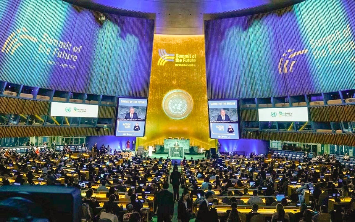 Tổng Bí Thư, Chủ tịch nước Tô Lâm phát biểu tại phiên toàn thể đầu tiên của Hội nghị Thượng đỉnh Tương lai ngày 22/9/2024.