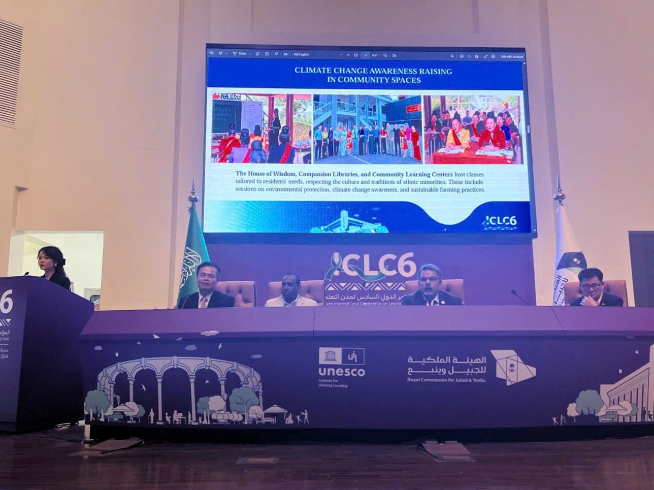 Đại diện thành phố Sơn La chia sẻ về mô hình NNTT- TSNA tại Hội nghị quốc tế về thành phố học tập suốt đời lần thứ 6 của UNESCO