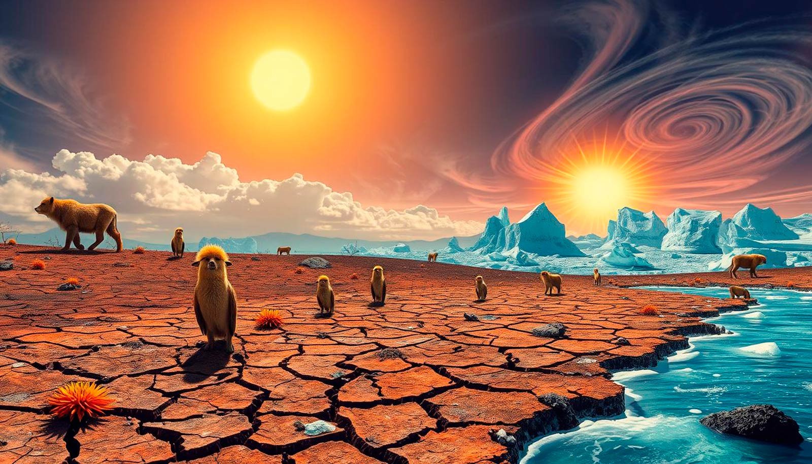 Biến đổi khí hậu có thể khiến năm 2025 sẽ là một trong 3 năm nóng nhất toàn cầu so với trước thời kỳ công nghiệp hóa. (Nguồn: examsconer.com)