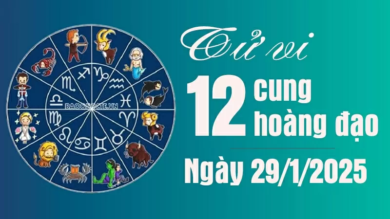 Tử vi 12 cung hoàng đạo Thứ Tư ngày 29/1/2025: