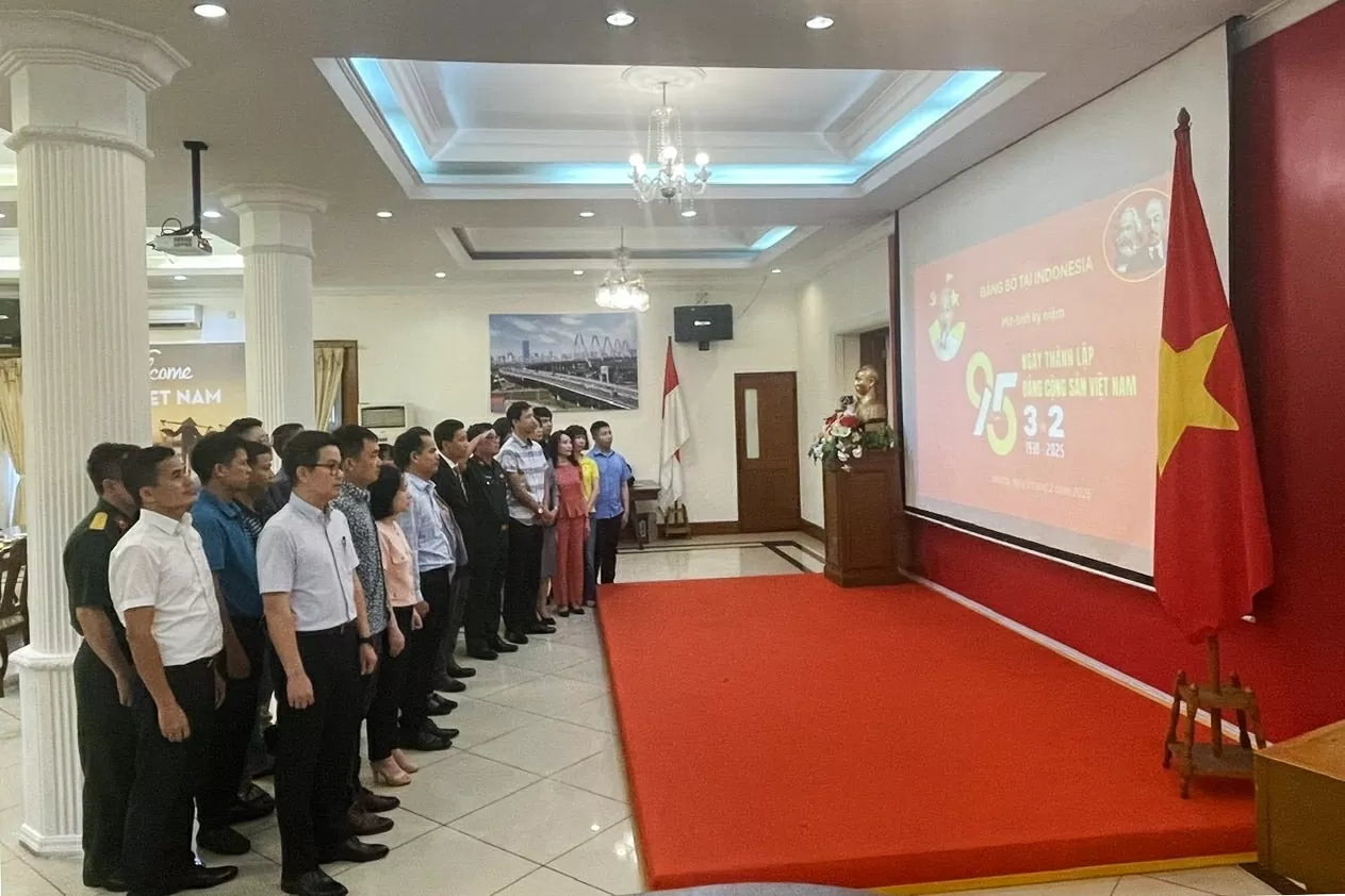 Đại sứ quán Việt Nam tại Indonesia trang trọng tổ chức Lễ kỷ niệm 95 năm ngày thành lập Đảng