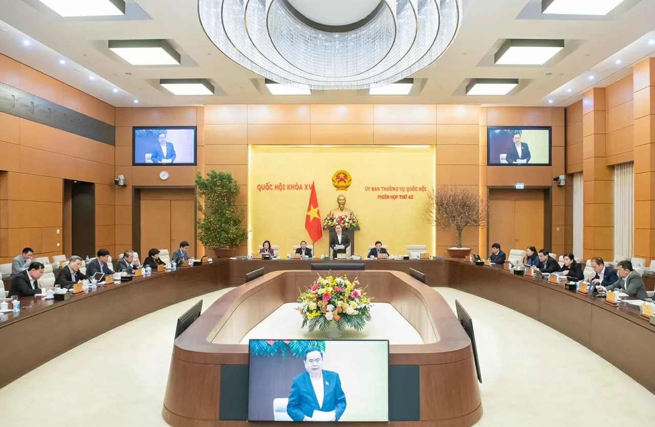 Chủ tịch Quốc hội Trần Thanh Mẫn chủ trì phiên họp thứ 42 của Ủy ban Thường vụ Quốc hội.