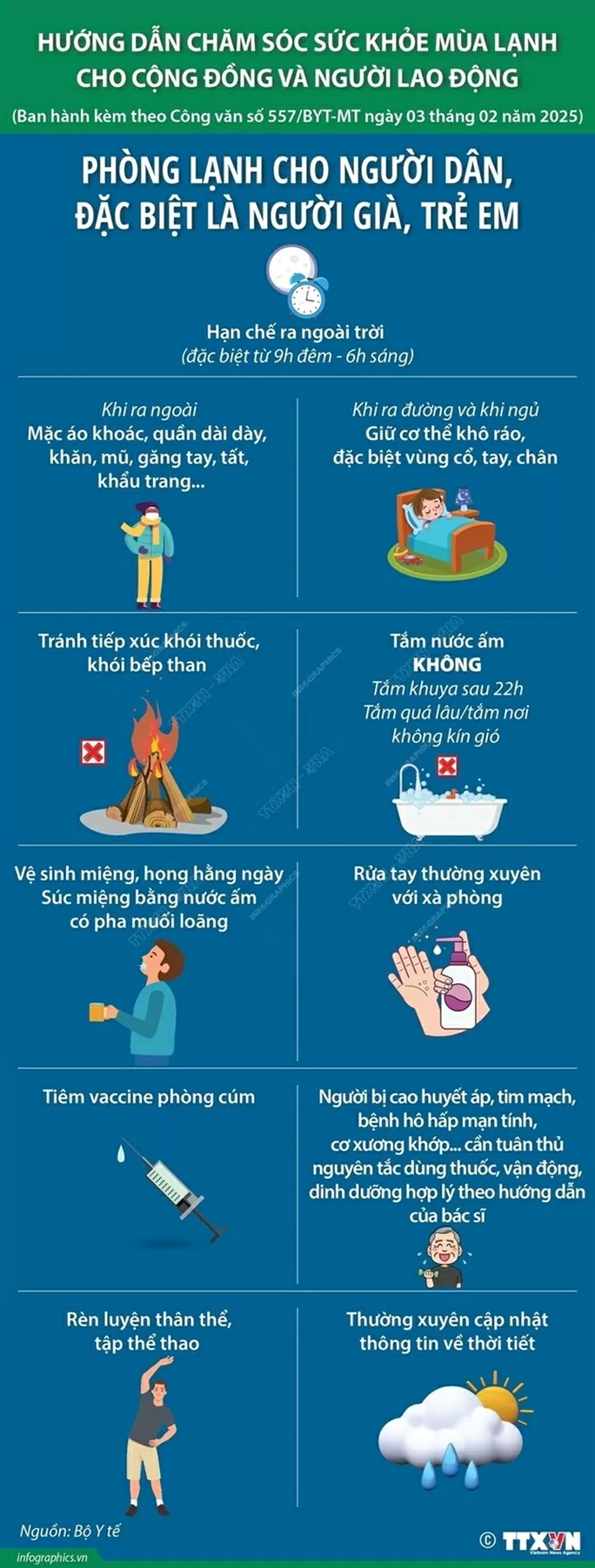 Hướng dẫn chăm sóc sức khỏe mùa lạnh