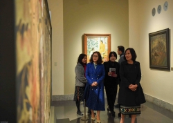 Phu nhân Bộ trưởng Ngoại giao Việt Nam và Thái Lan tham quan bảo vật quốc gia