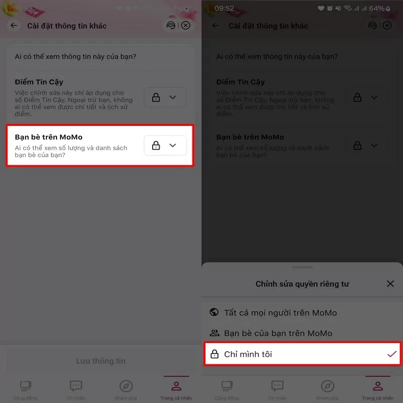 Chuyển về trạng thái riêng tư Chỉ mình tôi Chuyển về trạng thái riêng tư Chỉ mình tôi