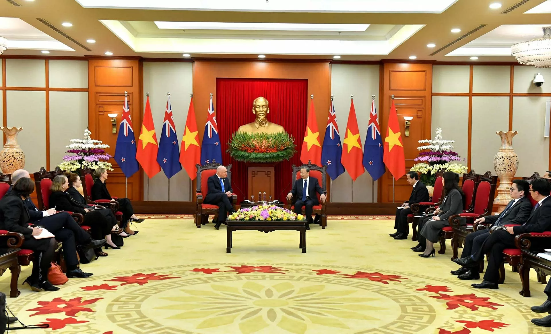 Tổng bí thư Tô Lâm tiếp Thủ tướng New Zealand Christopher Luxon Tổng bí thư Tô Lâm tiếp Thủ tướng New Zealand Christopher Luxon