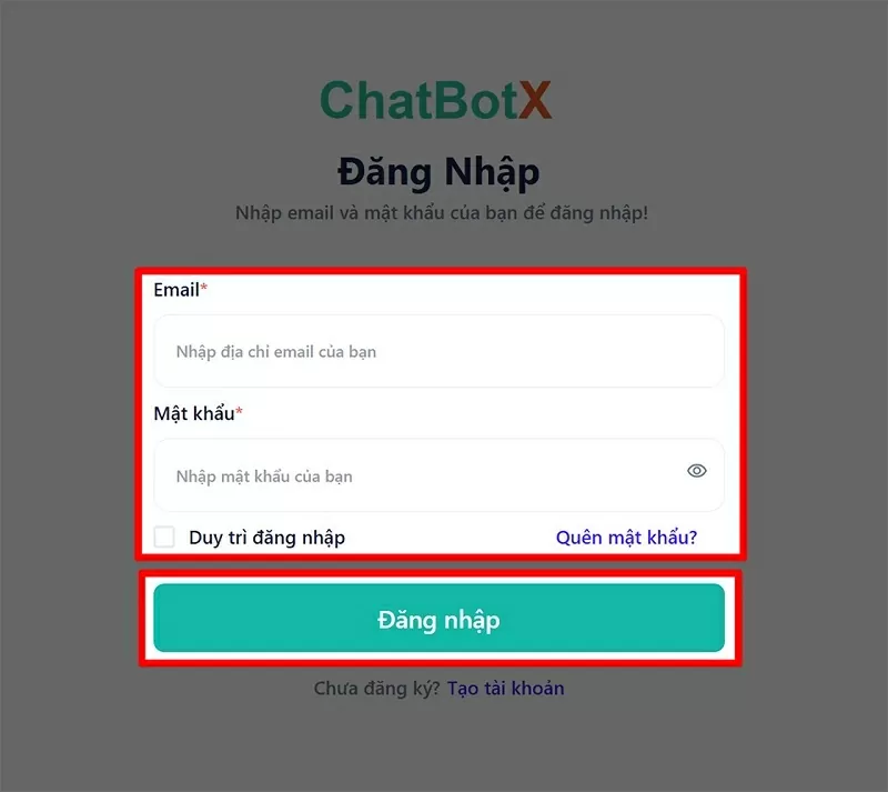 Truy cập vào trang chủ của ChatBotX Truy cập vào trang chủ của ChatBotX