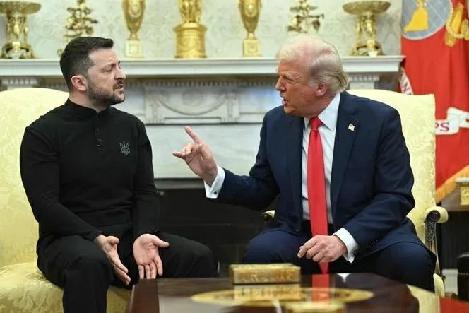 Tổng thốngMỹ Donald Trump và người đồng cấp Ukraine Zelensky tranh cãi tại NHà Trắng. (Nguồn: AFP) Tổng thốngMỹ Donald Trump và người đồng cấp Ukraine Zelensky tranh cãi tại NHà Trắng. (Nguồn: AFP)