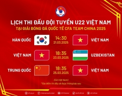 Lịch thi đấu của đội tuyển U22 Việt Nam tại giải bóng đá giao hữu quốc tế CFA Team China 2025