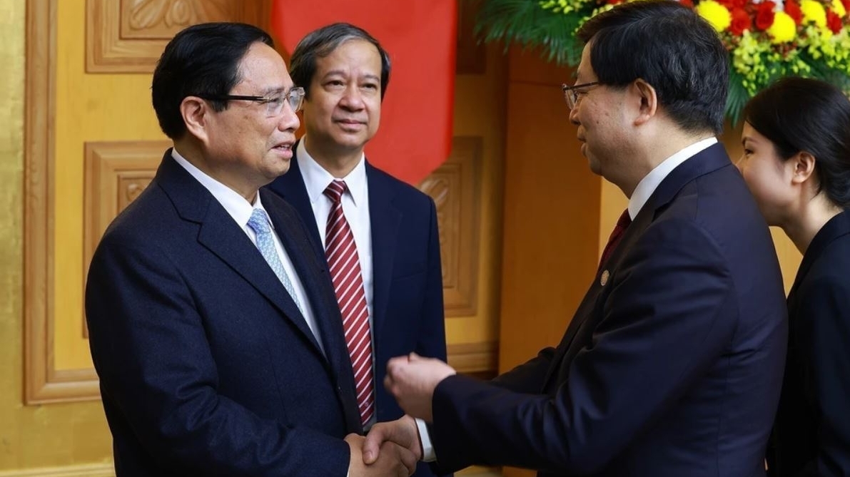 Thủ tướng Phạm Minh Chính tiếp Bí thư Đảng ủy Đại học Thanh Hoa, Trung Quốc