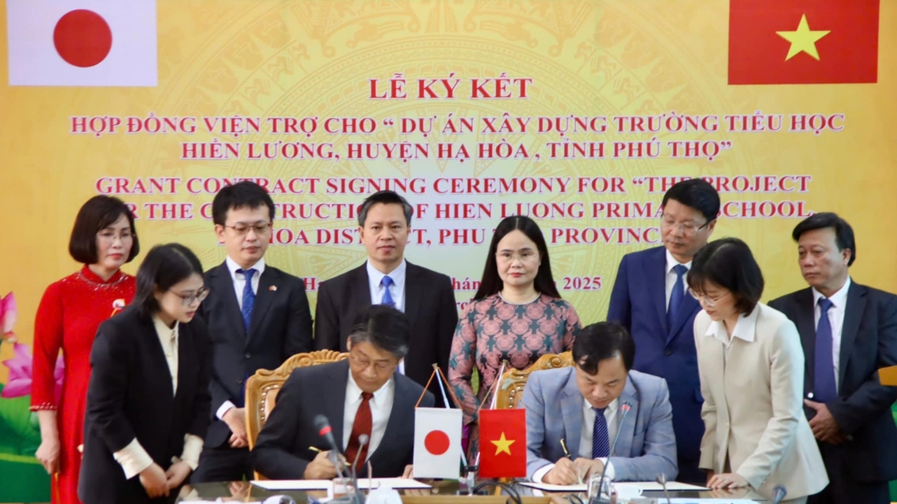 Nhật Bản tài trợ hơn 5 tỷ đồng cho một trường học tại Phú Thọ