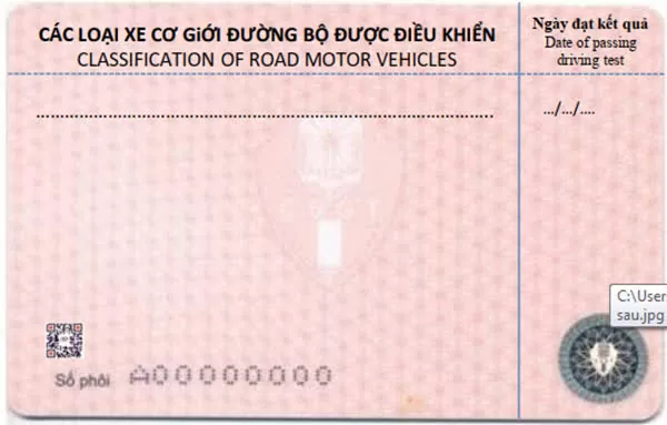 Mẫu giấy phép lái xe mới nhất do Bộ Công an cấp từ ngày 1/3/2025