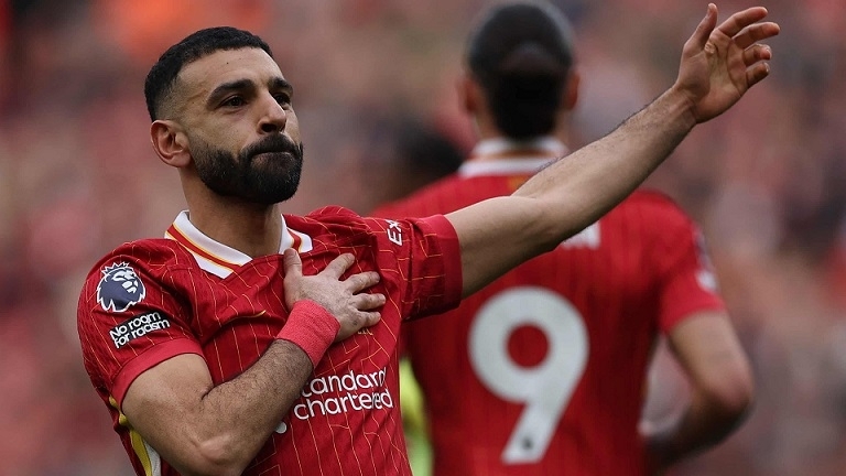 Mohamed Salah tiến thêm bước dài trong cuộc đua Chiếc giày vàng châu Âu