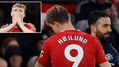 Không ghi bàn liên tiếp 19 trận, tiền đạo Hojlund bị HLV Amorim bỏ rơi