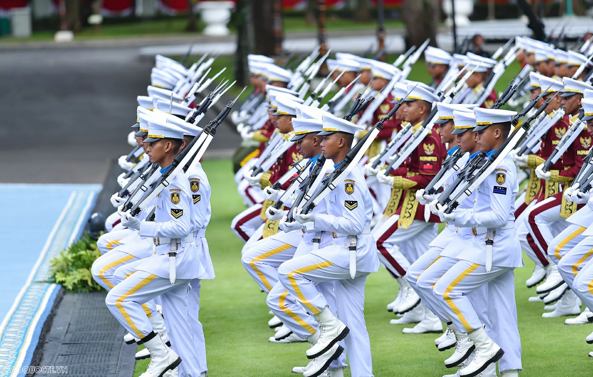 Toàn cảnh lễ đón chính thức Tổng Bí thư Tô Lâm và Phu nhân thăm cấp Nhà nước Indonesia