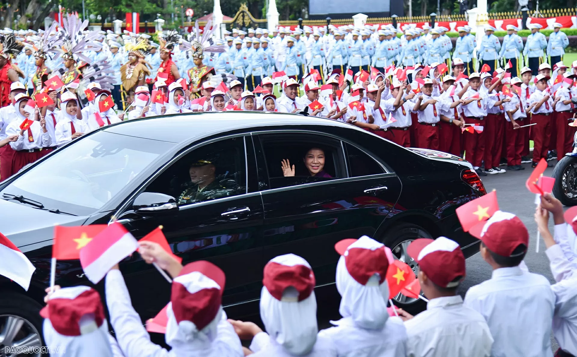 Toàn cảnh lễ đón chính thức Tổng Bí thư Tô Lâm và Phu nhân thăm cấp Nhà nước Indonesia Toàn cảnh lễ đón chính thức Tổng Bí thư Tô Lâm và Phu nhân thăm cấp Nhà nước Indonesia