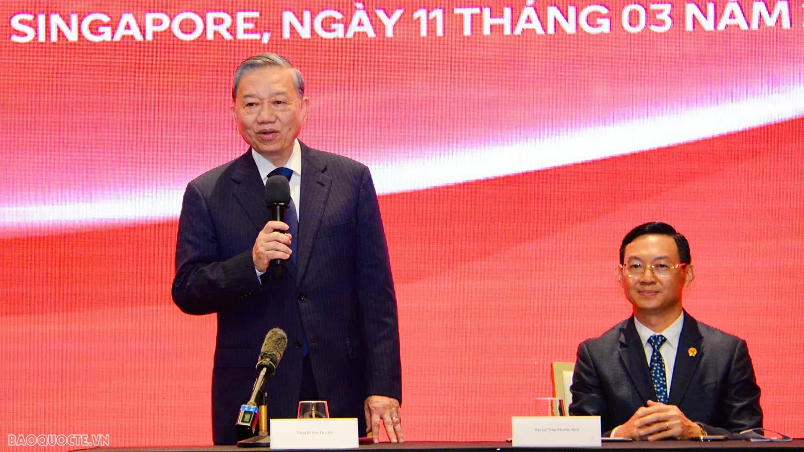 Tổng Bí thư Tô Lâm mong muốn cộng đồng làm cầu nối vững chắc trong quan hệ Việt Nam-Singapore