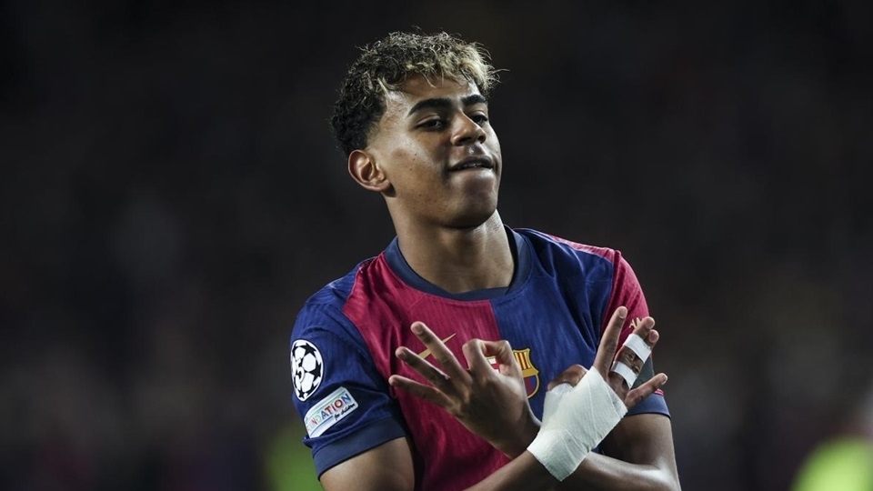 Lamine Yamal phá kỷ lục tại UEFA Champions League