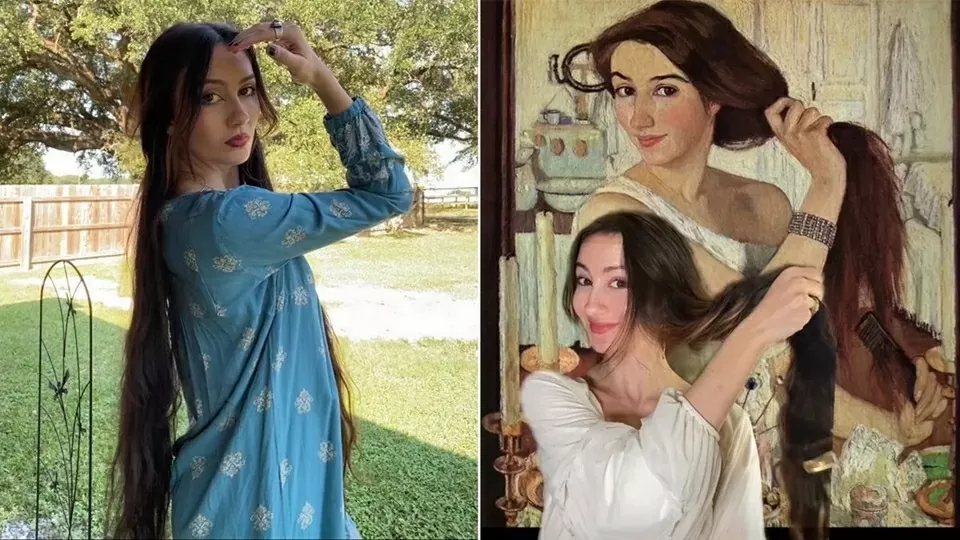 Sự trùng hợp ngẫu nhiên giữa cô gái và bức tranh vẽ năm 1909 Sự trùng hợp ngẫu nhiên giữa cô gái và bức tranh vẽ năm 1909