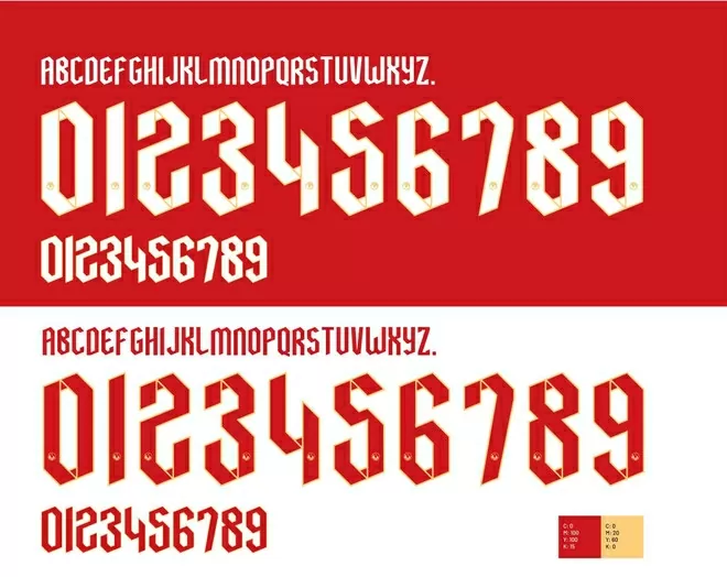 Liên đoàn Bóng đá Việt Nam ra mắt bộ thiết kế chữ và số (bộ font) chính thức trên trang phục của các cấp độ Đội tuyển Quốc gia Việt Nam 2025. (Ảnh: VFF) Liên đoàn Bóng đá Việt Nam ra mắt bộ thiết kế chữ và số (bộ font) chính thức trên trang phục của các cấp độ Đội tuyển Quốc gia Việt Nam 2025. (Ảnh: VFF)