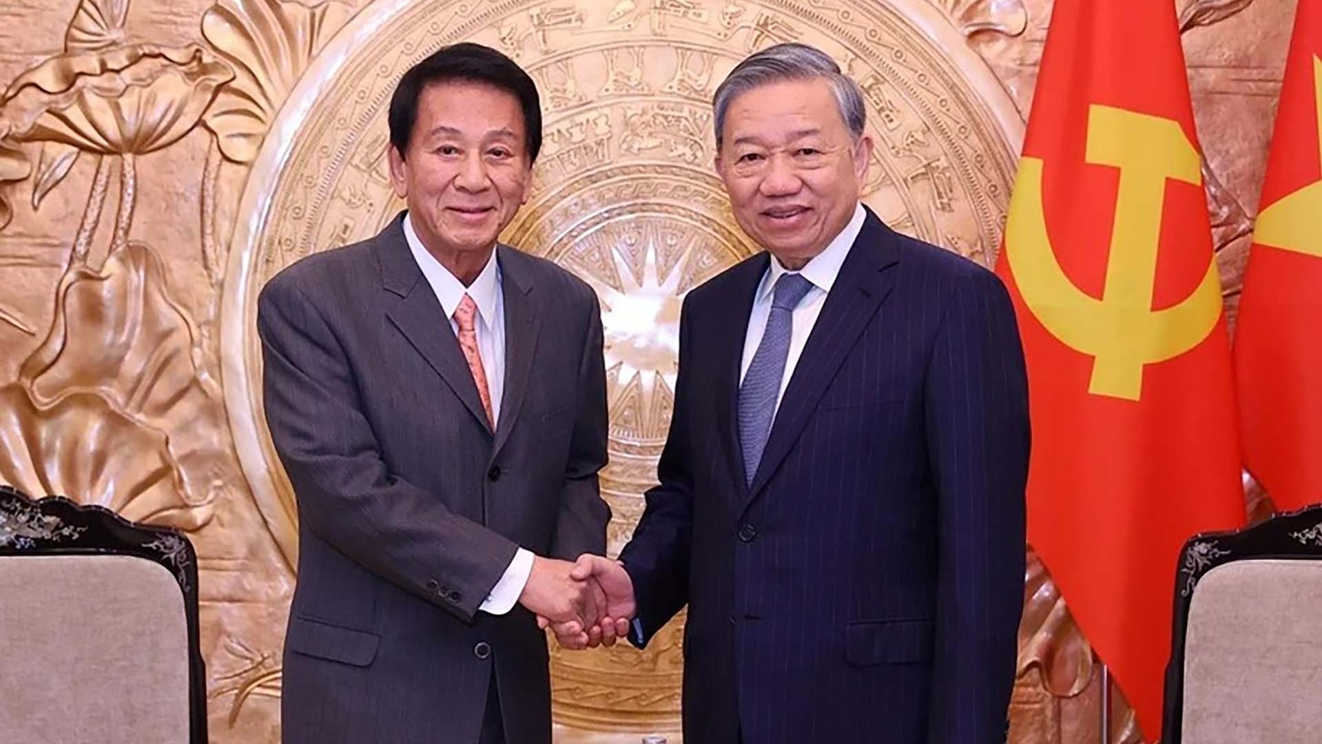 Tổng Bí thư Tô Lâm tiếp nguyên Đại sứ đặc biệt Việt Nam-Nhật Bản Sugi Ryotaro