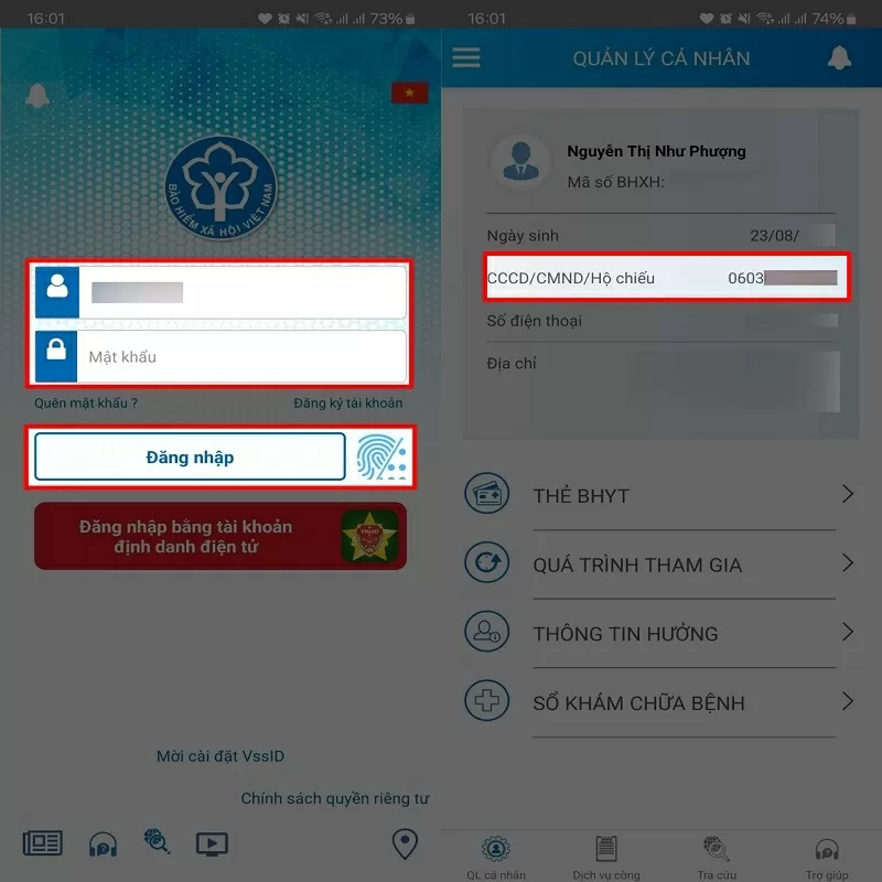 Cách kiểm tra số Căn Cước đã cập nhật trên VssID hay chưa