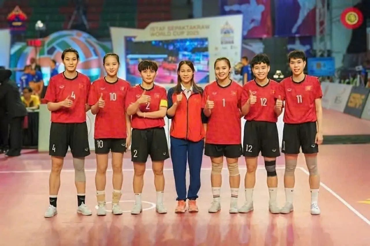 ĐT cầu mây nữ Việt Nam làm nên lịch sử khi lần đầu vô địch World Cup - Ảnh: Sepaktakraw ĐT cầu mây nữ Việt Nam làm nên lịch sử khi lần đầu vô địch World Cup - Ảnh: Sepaktakraw
