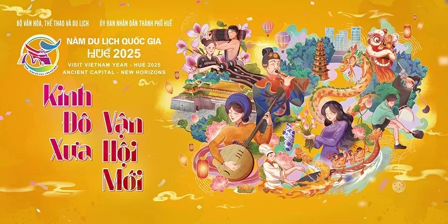 Công bố poster chính thức của Năm Du lịch quốc gia - Huế 2025 Công bố poster chính thức của Năm Du lịch quốc gia - Huế 2025