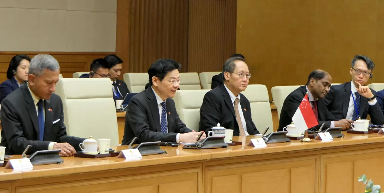 Thủ tướng Lawrence Wong bày tỏ vui mừng lần đầu tiên thăm chính thức Việt Nam trên cương vị Thủ tướng .(Ảnh:Thành Long) Thủ tướng Lawrence Wong bày tỏ vui mừng lần đầu tiên thăm chính thức Việt Nam trên cương vị Thủ tướng .(Ảnh:Thành Long)