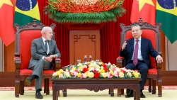 Tổng Bí thư Tô Lâm tiếp Tổng thống Brazil Luiz Inácio Lula da Silva