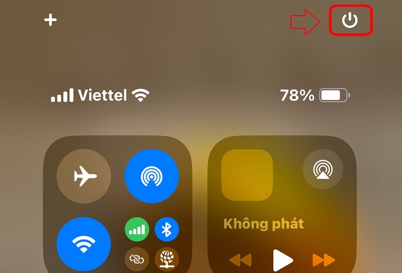 Tắt iPhone bằng trung tâm điều khiển Tắt iPhone bằng trung tâm điều khiển