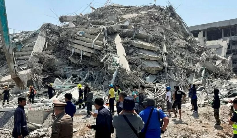 Thái Lan khẩn trương tìm hơn 100 người mất tích trong đống đổ nát do động đất