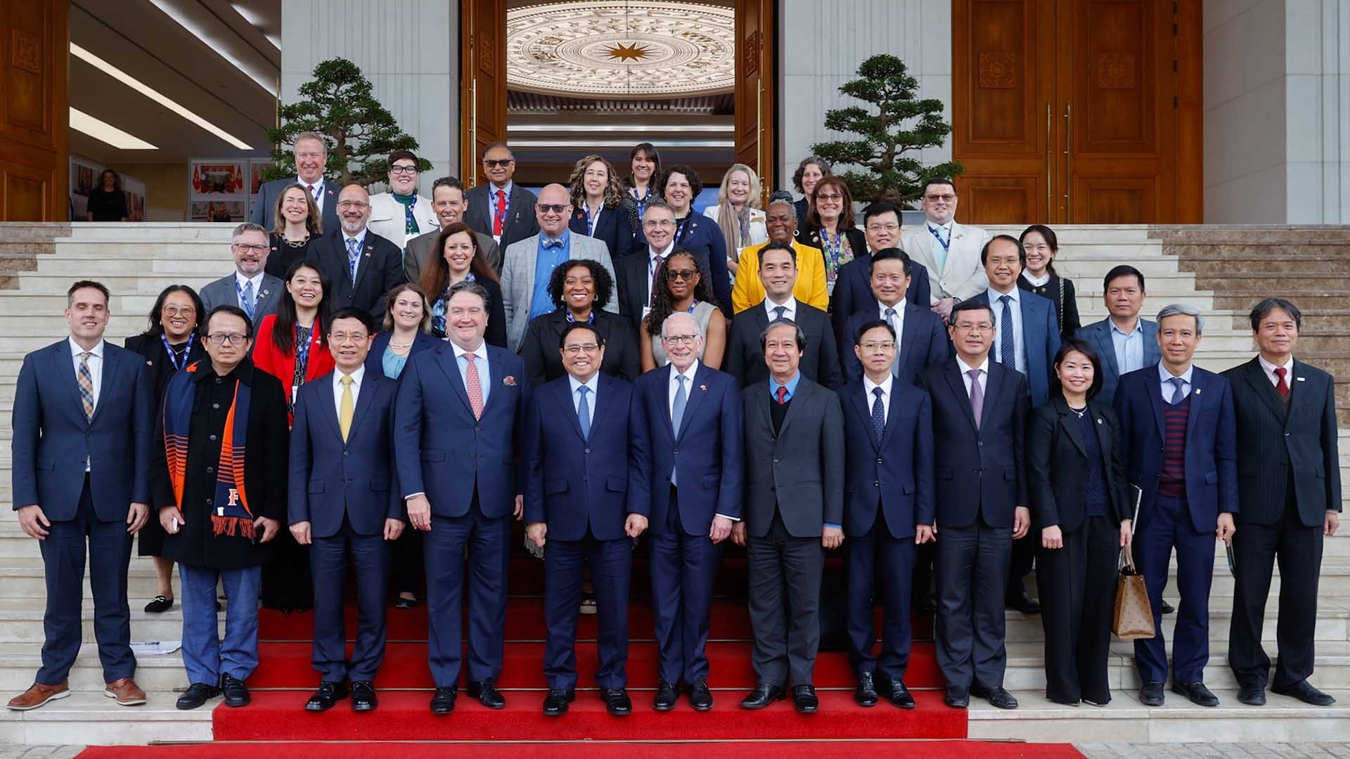 Thủ tướng Phạm Minh Chính tiếp đoàn lãnh đạo các trường đại học hàng đầu của Hoa Kỳ