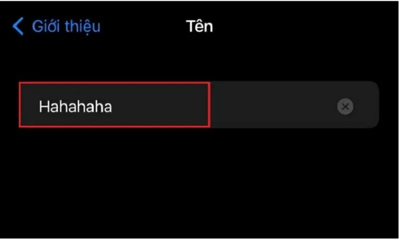 Nhập tên mới vào