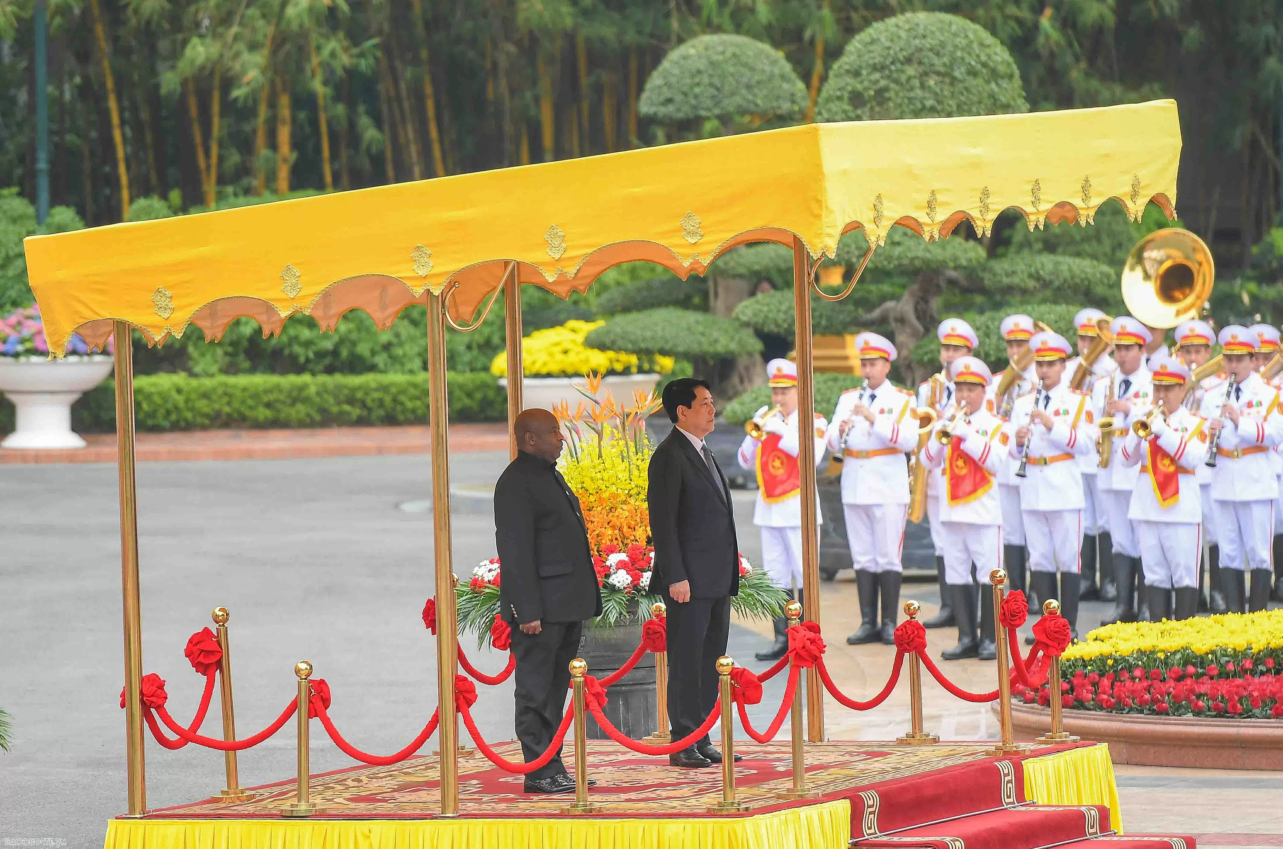 Chủ tịch nước Lương Cường chủ trì lễ đón chính thức Tổng thống Burundi