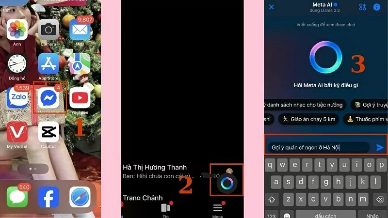 Truy cập vào Messenger và tìm Meta AI Truy cập vào Messenger và tìm Meta AI