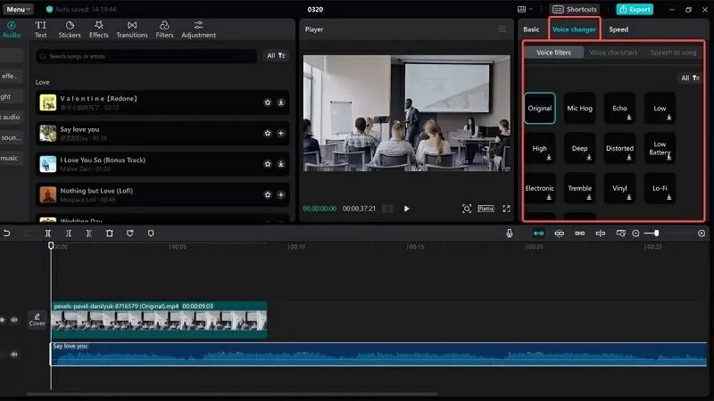 Chỉnh sửa âm thanh Chỉnh sửa âm thanh