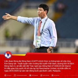 HLV Kim Sang Sik dẫn dắt đội ASEAN All-Stars đấu giao hữu MU