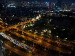 Công an TP. Hà Nội luyện tập xuyên đêm, sẵn sàng phục vụ các đoàn khách quốc tế