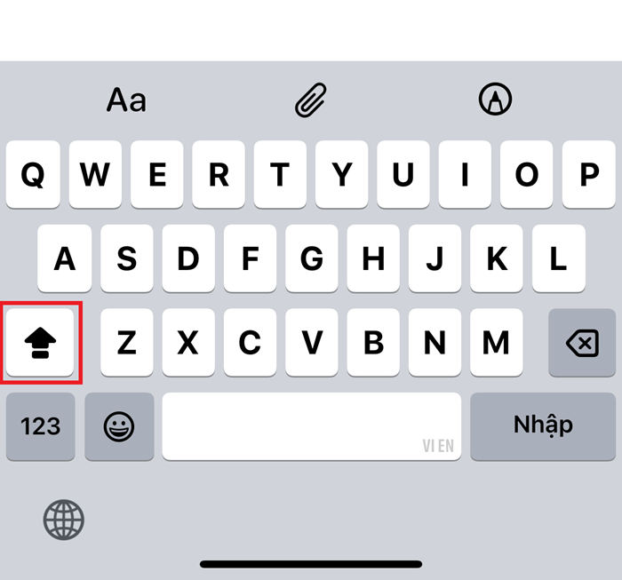 Bật viết hoa (Caps lock)