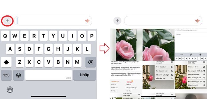 Truy cập nhanh ảnh trong tin nhắn