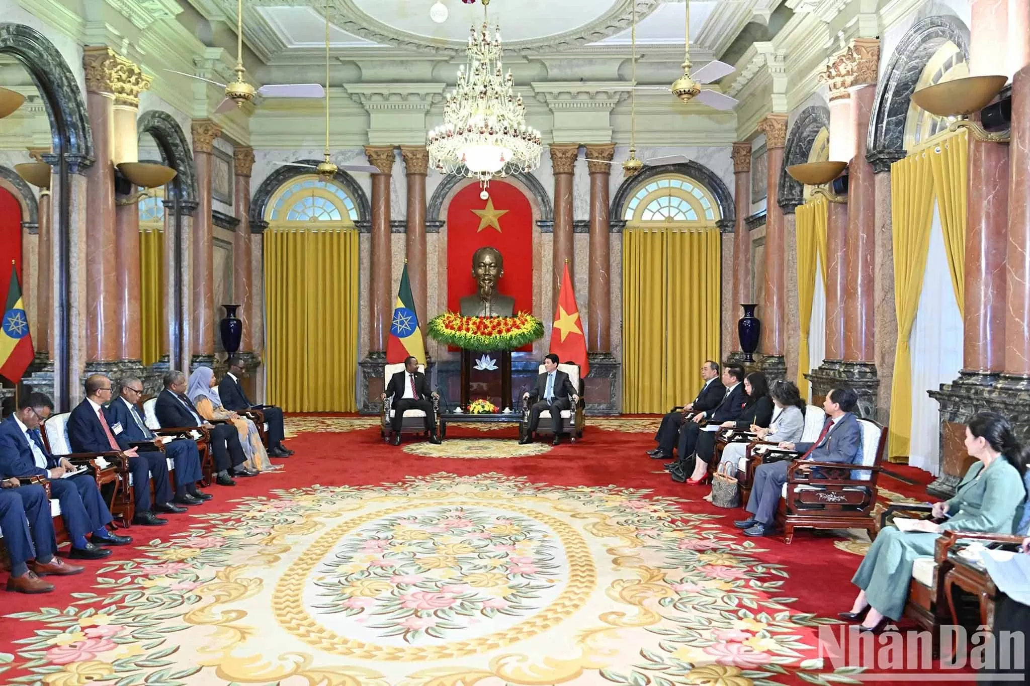 Chủ tịch nước Lương Cường tiếp Thủ tướng Ethiopia Abiy Ahmed Ali