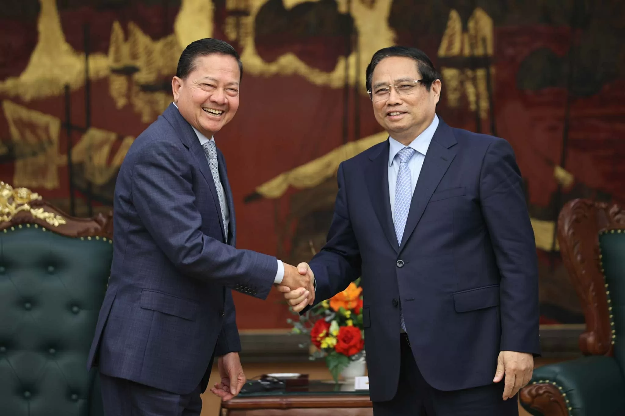 Thủ tướng Phạm Minh Chính tiếp Phó Thủ tướng Campuchia Neth Savoeun nhân dịp tham dự Hội nghị thượng đỉnh P4G Thủ tướng Phạm Minh Chính tiếp Phó Thủ tướng Campuchia Neth Savoeun nhân dịp tham dự Hội nghị thượng đỉnh P4G