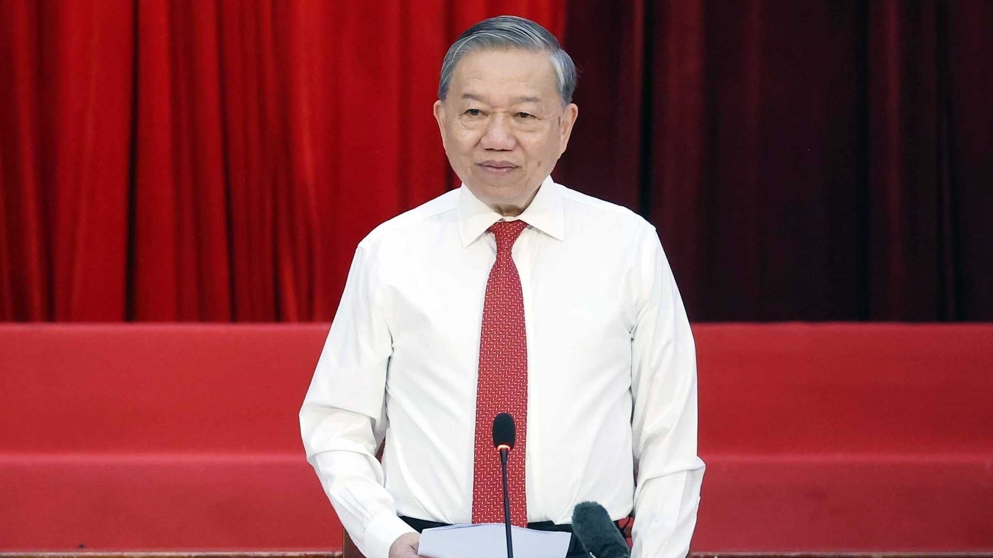 Phát biểu của Tổng Bí thư Tô Lâm tại buổi gặp mặt lão thành Cách mạng, người có công, gia đình chính sách tiêu biểu