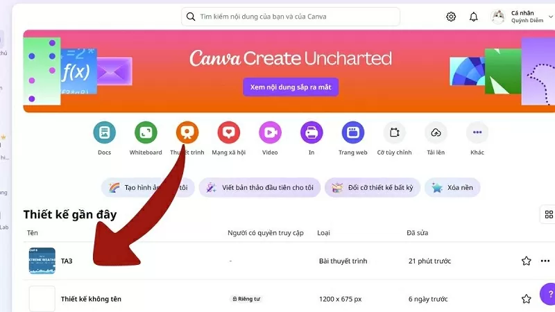Mở thiết kế cần đánh số trang trong Canva Mở thiết kế cần đánh số trang trong Canva
