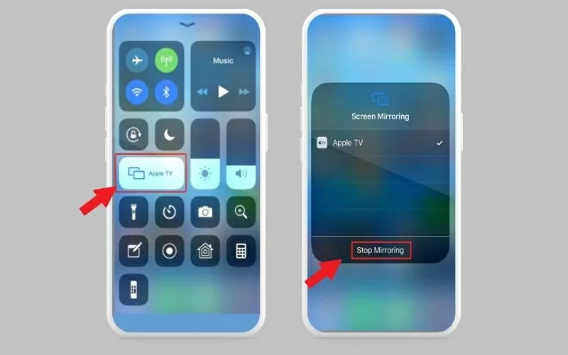 Cách tắt phản chiếu màn hình iPhone lên TV Cách tắt phản chiếu màn hình iPhone lên TV