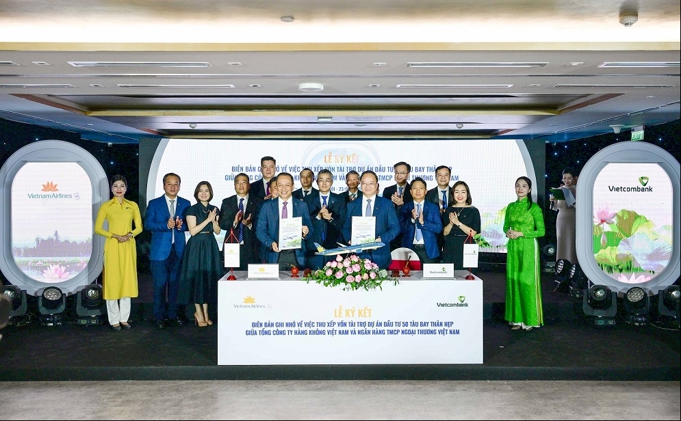 Vietnam Airlines-Vietcombank 'bắt tay' trong dự án đầu tư 50 máy bay thân hẹp, tăng cường hiện đại hóa đội bay
