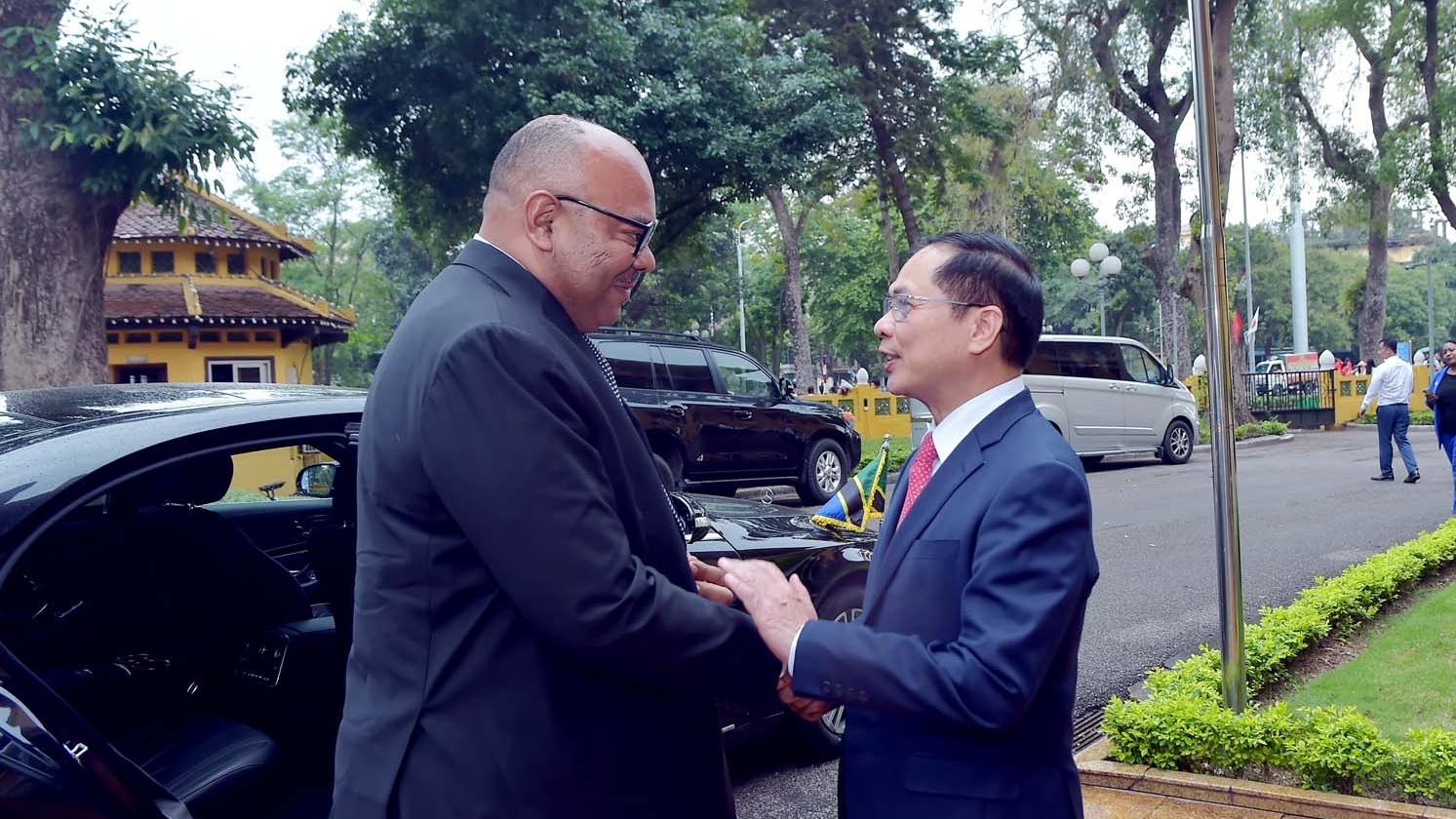 Phó Thủ tướng, Bộ trưởng Ngoại giao Bùi Thanh Sơn hội đàm với Bộ trưởng Ngoại giao và Hợp tác Đông Phi Tanzania