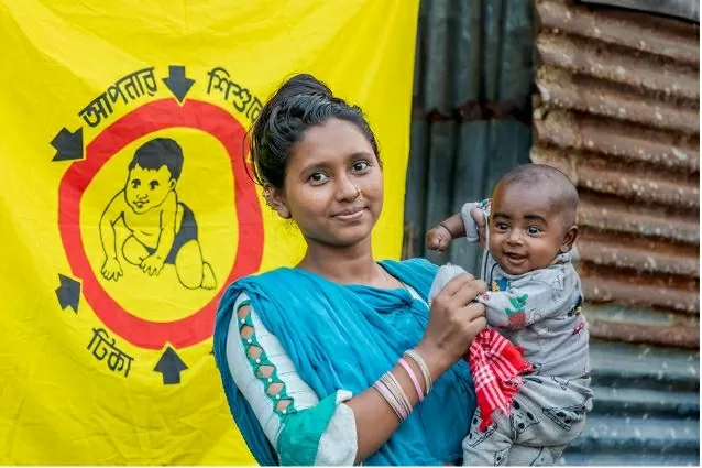 Chương trình tiêm chủng mở rộng (EPI) của Bangladesh đã đạt được những tiến bộ đáng kể. (Nguồn: UNICEF)