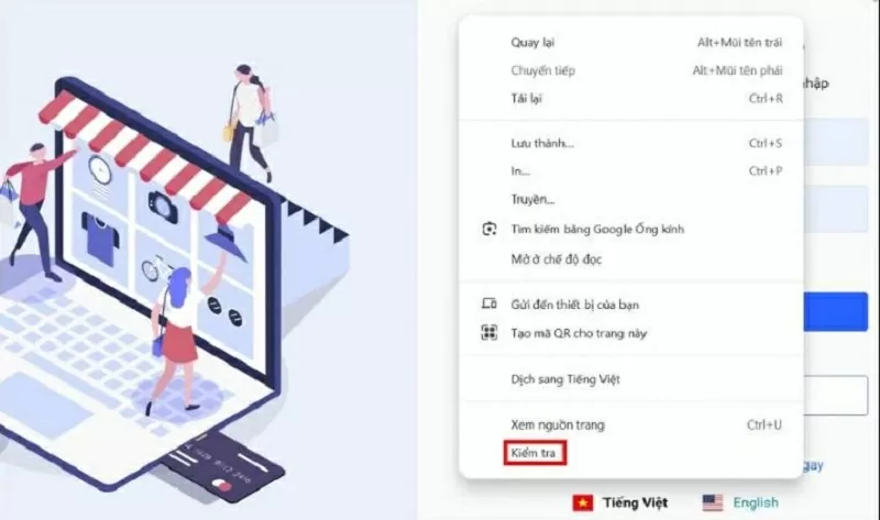 Nhấn chọn vào mục Kiểm tra Nhấn chọn vào mục Kiểm tra